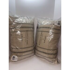 Magnolia Home by Joanna Gaines Sage & Ivory Throw Pillows Set of 2 ~ 16 X 28